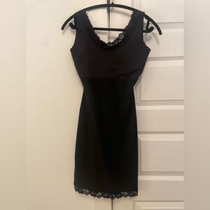 SPANX Black Lace-Trim Slip